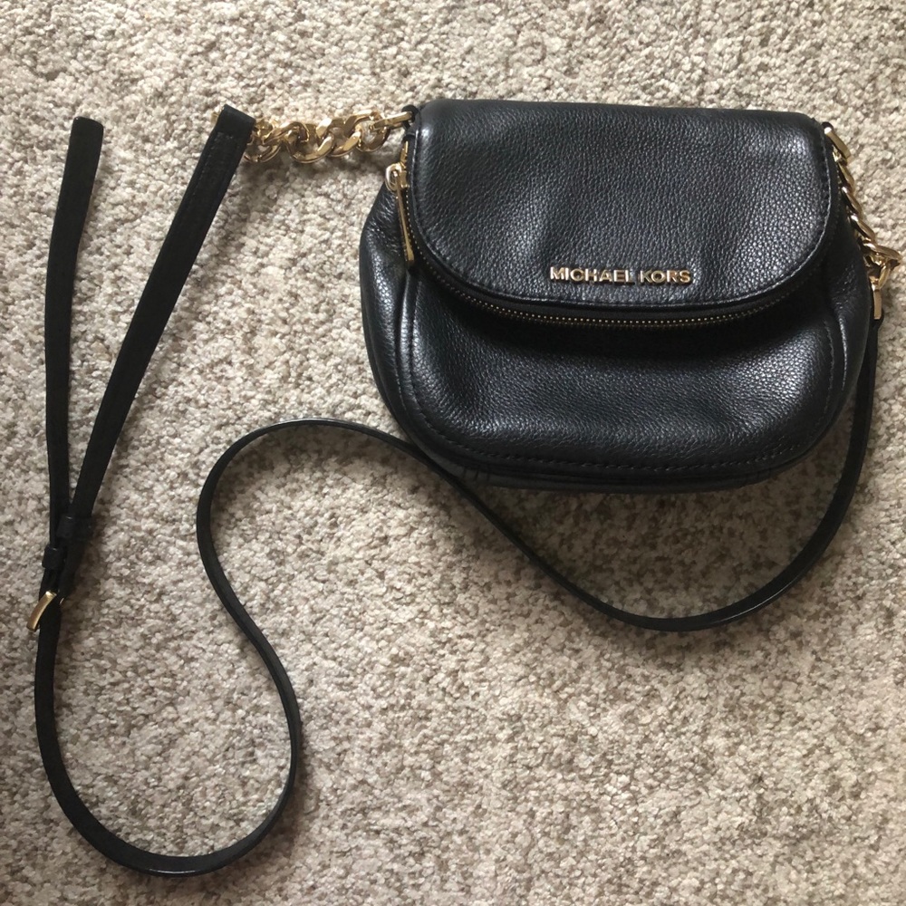 Michael Kors Black Leather Crossbody